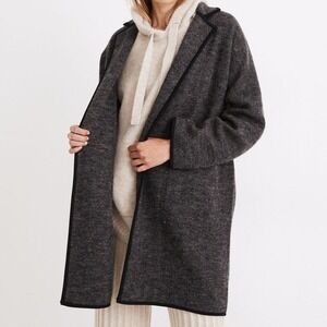 Madewell Herringbone Courton Sweater Coat NB389 Womens Small 100%‎ Merino Wool
